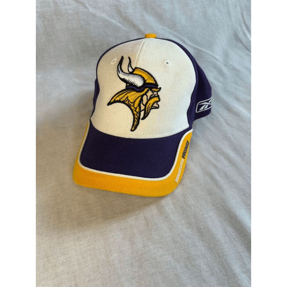 Minnesota Vikings NFL Adjustable Baseball Cap/Hat, Yellow/Purple Embroidered